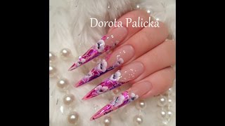 One Stroke quotPurple Saxifragequot by Dorota Palicka  Expert educator for Nail Perfect [upl. by Pelagias114]