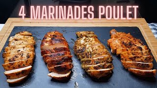 4 MARINADES EXPRESS POUR VOTRE POULET  FACILE ET RAPIDE [upl. by Azriel]