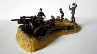 Revell 140 105mm Howitzer  figures Painted [upl. by Annaej]