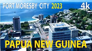 Port Moresby City  Papua New Guinea 4K By Drone 2023 [upl. by Tartan]