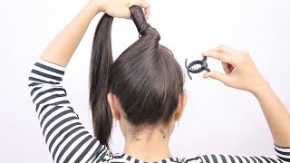 Small Claw Clip  High Bun Hairstyle Using Small Clutcher Pin  Hairstyle for Everyday [upl. by Juna]