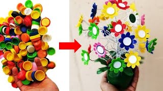 🌳💦 MANUALIDADES Con Tapas de Botellas Plasticas  5 crafts with plastic bottle caps [upl. by Seagraves]