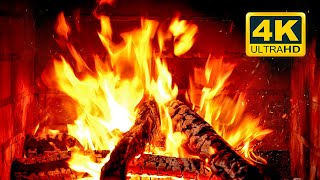 🔥 Fireplace 4K UHD Fireplace with Crackling Fire Sounds Fireplace Burning for Home [upl. by Ardnalac]