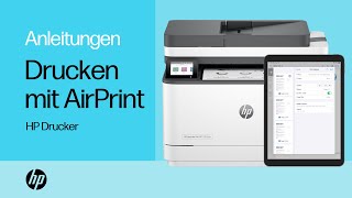 Drucken mit Apple AirPrint auf einem HP Drucker  HP Support [upl. by Nivk]