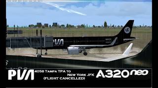 PVA 4058 Tampa TPA to New York JFK FLIGHT CANCELLED v653 [upl. by Kciredec]