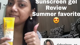 Jovees Sun Defence cream SPF 25 Fairness gel review [upl. by Koralie]