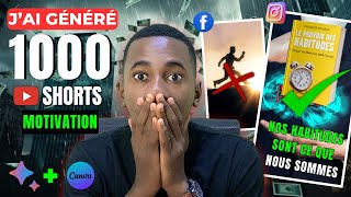 Comment Creer 1000 Shorts VIRAL Sur TiktTok Youtube En Moins De 10 Min [upl. by Zared557]