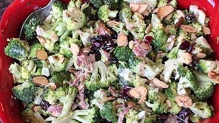 How to make BROCCOLI SALAD  RECIPE  EASY  Chef Lorious [upl. by Lorollas]