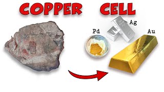 Gold  palladium  silver recovery by COPPER CELL  Anodic slime [upl. by Trueman]