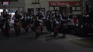 Drumlough Highland Pipe Band  Moneyslane Flute Band Parade 2024 [upl. by Laddie]