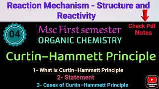 Curtin–Hammett principle Organic Chemistry •MSc 1semester Notes • itschemistrytime [upl. by Aleit]