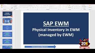 SAP EWM  Physical Inventory in EWM managed by EWM [upl. by Etteniotna985]