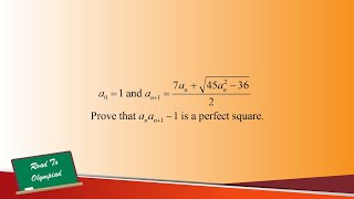 Olympiad Problem Proving Specific Term is Perfect Square [upl. by Silma]