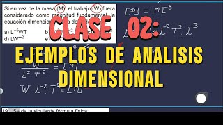 FISICA PRE 2 EJEMPLOS DE ANALISIS DIMENSIONAL BÁSICOS [upl. by Halbeib814]