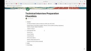 Android Technical Interview Preparation CheckList [upl. by Harleigh]