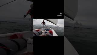 Falling off my Opti Sailboat Fighter Opti Sailing Stunts [upl. by Ogdan]