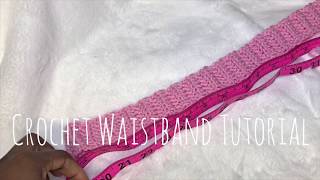 QUICK CROCHET WAISTBAND TUTORIAL crochettutorial [upl. by Niliram]