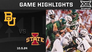 Baylor vs Iowa State Highlights  2024 Big 12 Football [upl. by Ardnak]