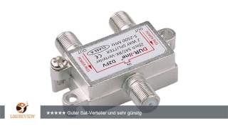 SAT amp BKVerteiler  2fach Splitter  voll geschirmt  unicable amp HD tauglich DURline D2FV [upl. by Yeroc]