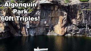 Algonquin Park Cliff Jumping  60ft Triple Flips  Highlights of 2024 [upl. by Vookles]