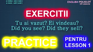 INVATA ENGLEZA  EXERCITII LECTIE 1 ENGLISH POLIGLOT 12 [upl. by Fraser]