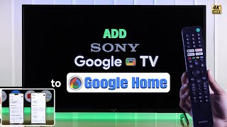 How To Add Sony Google TV on Google Home App iPhone  Android [upl. by Varrian74]