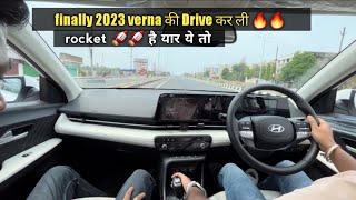 Finally 2023 Verna drive कर के मज़ा आ गया 🔥🔥 verna sx o manual  1466 lachyundai2023verna [upl. by Alleira]