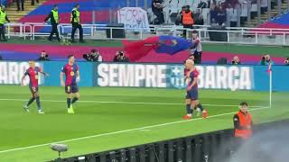 Barcelona fans celebrate after Dani Olmo scores vs Espanyol  3112024 [upl. by Ttreve]