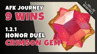 How to win in Honor Duel Crimson Gem 9 wins AFK Journey [upl. by Auqinaj281]