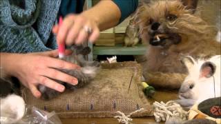 Needle Felting Instruction Bunny Puff Episode 3 Adding the Angora by Sarafina Fiber Art [upl. by Trin]