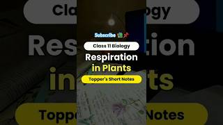 respiration in plants class 11 one shotshortsfeed neet2025 [upl. by Hpseoj605]