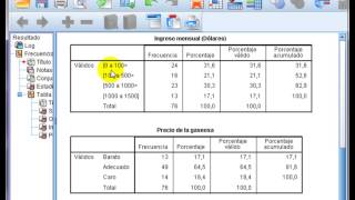 Descripcion de variables categoricas en SPSS [upl. by Ashli656]