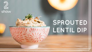 Sprouted Lentil Dip  High Protein Vegan Fitness Recipe [upl. by Elisabetta]