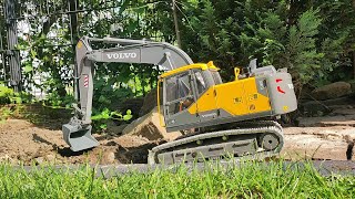 RC Volvo EC160E Hydraulik Bagger Bruder Baustelle Erdbewegungen Begradigen Teil3Part3 [upl. by Ariak209]