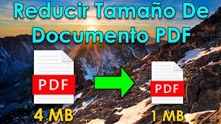 Como reducir tamaño de documento PDF hacer que pese menos [upl. by Mountfort]