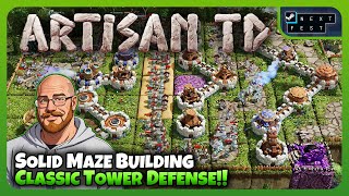 Classic Tower Defense With a Maze Building Twist  Artisan TD [upl. by Sibella]