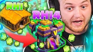 🤩😨RH 1 auf RH 14  VIEL zu TEUER  NEUES Experiment für FARM Acc  Clash of Clans [upl. by Nicola543]