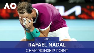 RecordBreaker Rafael Nadal Championship Point  Australian Open 2022 [upl. by Haidebej]