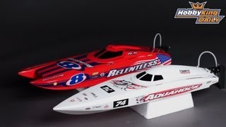 HobbyKing Daily  Aquaholic Relentless Race Boats [upl. by Leba]