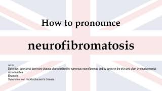 How to pronounce neurofibromatosis  meaning [upl. by Ahsinert]