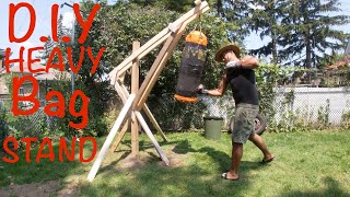 DIY HEAVY PUNCHING BAG STAND for BOXING [upl. by Uball536]