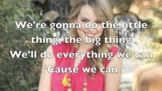 Bridgit Mendler  We Can Change The World Lyrics [upl. by Beverly439]