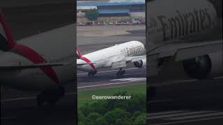 EMIRATES B777300ER landing at Chennai Airport shorts plane b777 landing chennai aviation [upl. by Aynnek540]