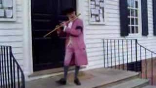 Colonial Williamsburg reenactor playing Recorder flute [upl. by Mich499]