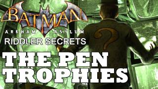 Batman Arkham Asylum The Penitentiarys Riddler Trophy Locations [upl. by Adias]