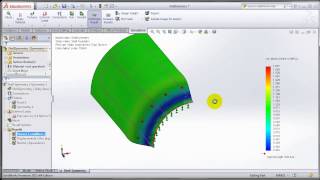 SOLIDWORKS Simulation Symmetry for Shells [upl. by Ateuqahs]