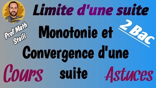 الحصة رقم 6 Monotonie et Convergence dune suite [upl. by Aprile100]