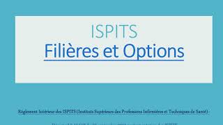 Filières et Options des ISPITS [upl. by Ariahay]