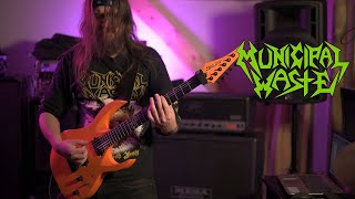 MUNICIPAL WASTE  Sadistic Magician guitar cover [upl. by Ayirp]