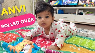 Anvi just rolled over for the first time  Nadhira vlog Tamil  Australia Tamil vlog [upl. by Atirat159]